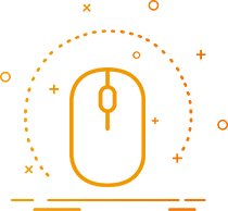 mouse icon orange