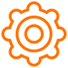 orange settings gear