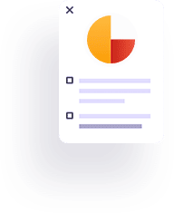Pie chart analytics graphic
