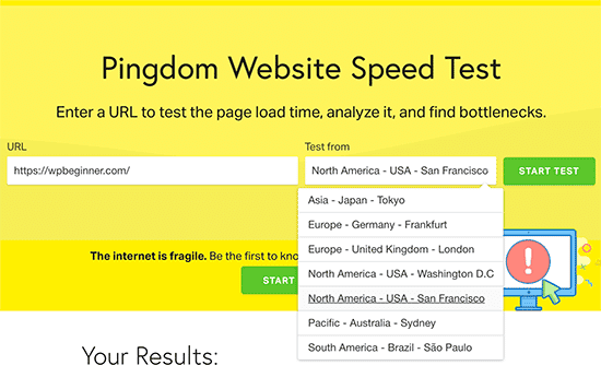 Pingdom Website Speed Test Pingdom Website Speed Test