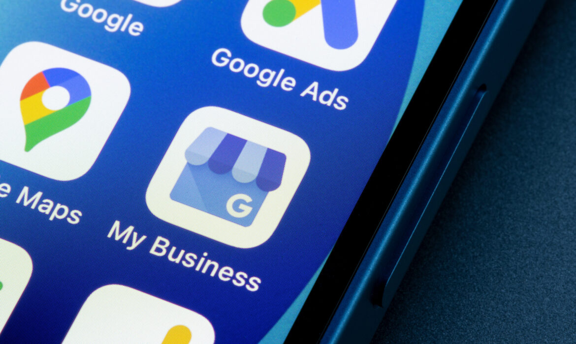 A picture of the Google My Business application on a mobile phone.