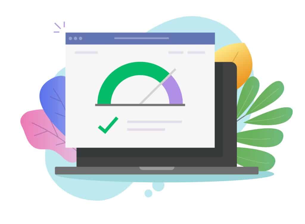 A graphic depicting a good site speed test for a website A graphic depicting a good site speed test for a website